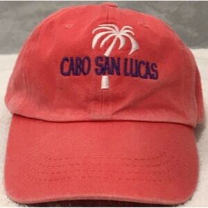 dkps for Cabo San Lucas Adjustable Reddish Pink Cotton Travel Beach Baseball Cap